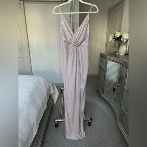 Aidan Mattox Blush Foiled Knit Twist Dress Size 6 New NWT
